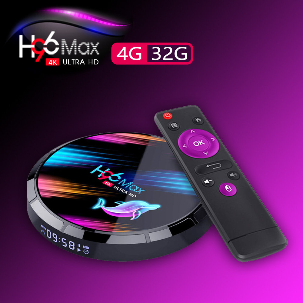 H96Max X3 4GB 32GB 8K Amlogic S905X3 h96 max android tv box 9.0 Set Top Box