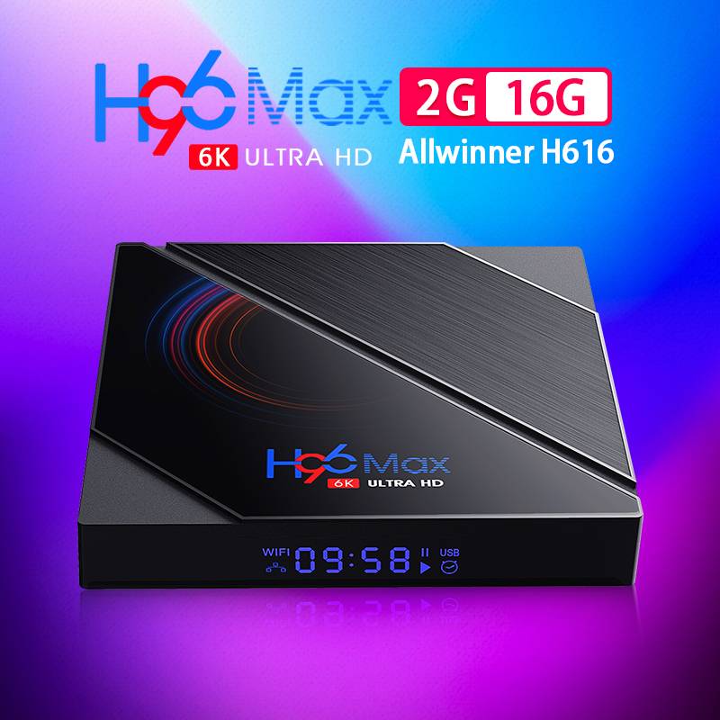 Factory direct sales H96 Max Allwinner H616 2GB 16GB Smart 6k Android TV box 