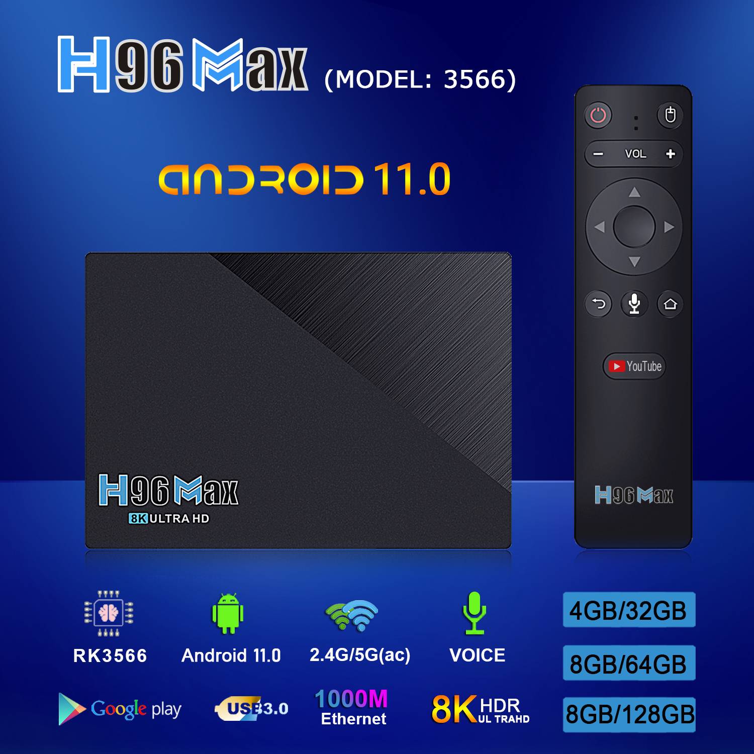 H96 Max 3566 wholesale TV Box Brings A Unique Viewing Experience To You