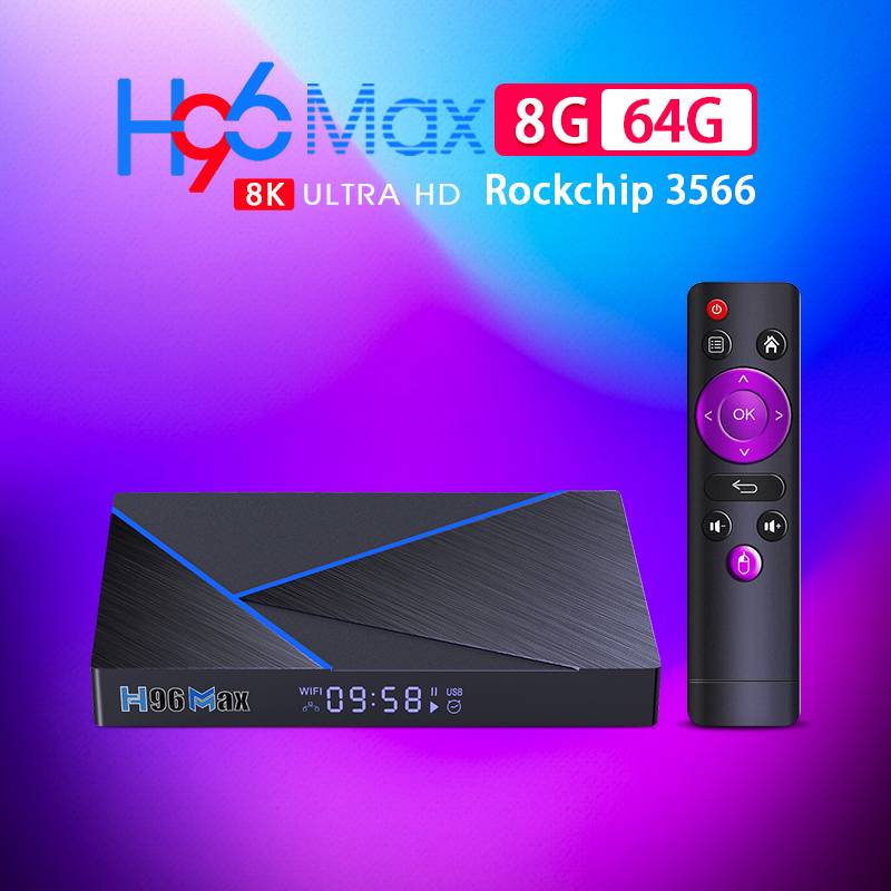 H96Max V56 best tv box android 12.0 OS tv box 8k stb tv box 8G64G Set top box
