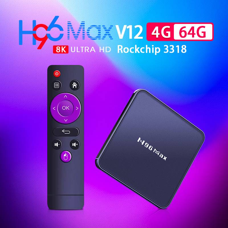 Factory Price TV BOX 4G RAM 64G ROM H96Max V12 Android 12.0 Smart Tv Box